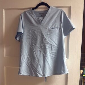 Mandala Women's Light Blue V-Neck Top